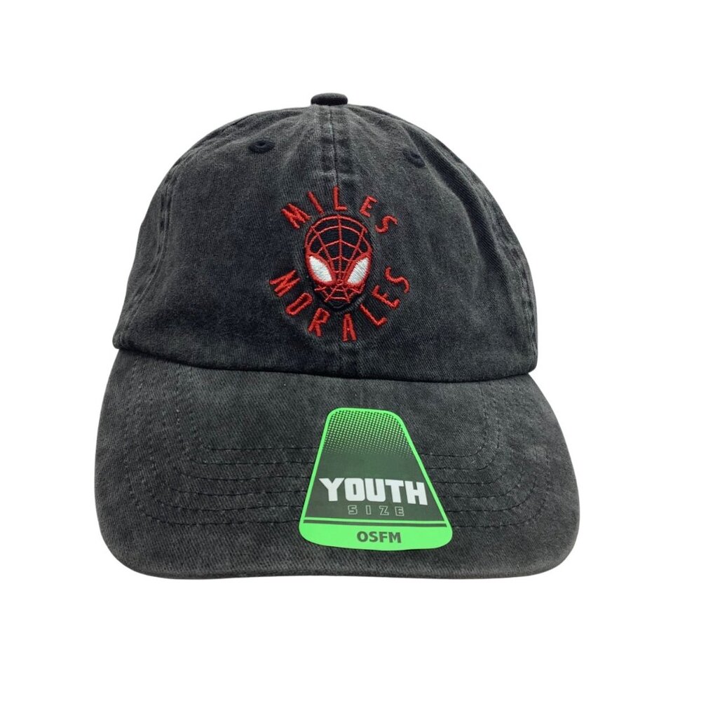 Spider‎ Man Miles Morales Youth OS Adjustable Baseball Cap Hat Marvel Embroidery